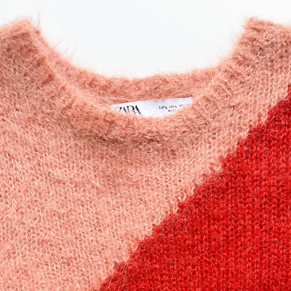 Zara Colourblock Balloon Sleeve Sweater - Picture 2 of 15